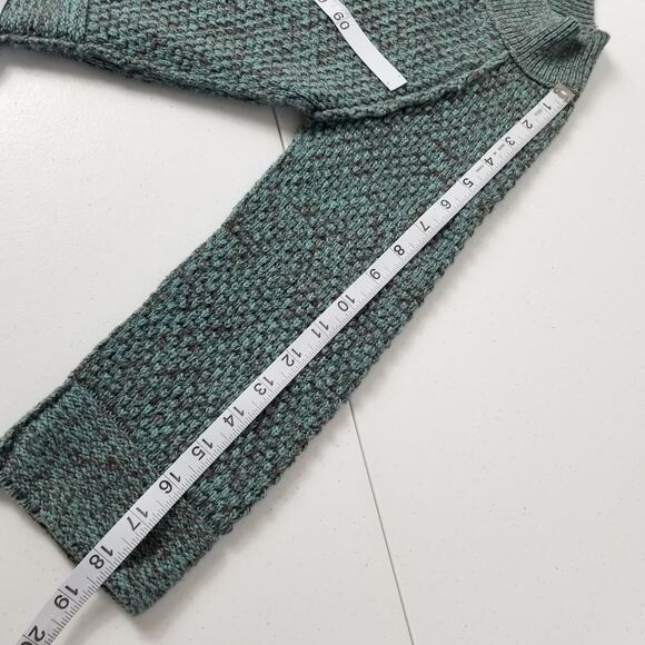 Nomadic Traders Green Brown Ramie Cotten Sweater Crop Cardigan Excellent! Size M - Picture 5 of 7